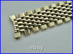 14K Solid Gold Omega Beads Of Rice BOR Vintage Bracelet 18 mm Very Rare