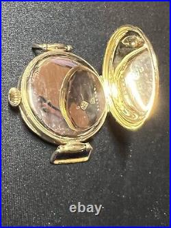 14k Gold 1915 Omega Antique / Vintage Trench Style Wrist Watch Rare