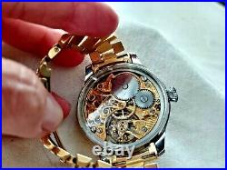 18K Gold Rolex Omega Vintage Wrist Watch RARE One of a Kind Skelton Watch