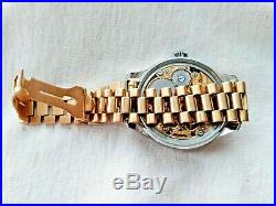 18K Gold Rolex Omega Vintage Wrist Watch RARE One of a Kind Skelton Watch