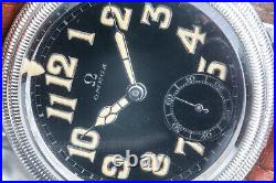 1930s Omega Pilots Watch Steel Case Enamel Dial CK700AD Vintage Rare