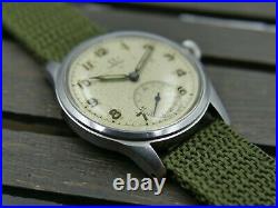 1944 vintage watch mens Omega ref. 2400-1 Suveran cal. 30T2 military rare steel