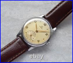 1947 Omega Small Seconds Mechanical Rare Leather Watch Handwind Rare