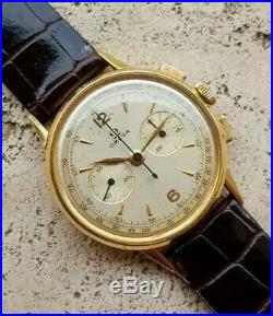 1948 OMEGA Chronograph 18K Solid Gold Rare Vintage Watch