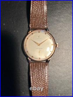 1954 OMEGA 18k ROSE GOLD Jumbo Case Vintage Wristwatch 37mm SERVICED RARE
