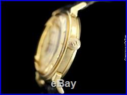 1956 OMEGA SEAMASTER Olympic XVI Mens Vintage 18K Gold Watch Very Rare Dial