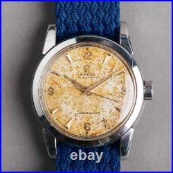 1958 Omega Seamaster Vintage Rare Patina Waffle watch mens 2828 @WatchAdoption