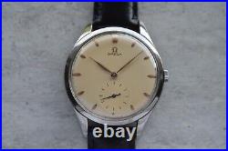 1959 Omega Small Seconds Oversized 39mm Mechanical Rare Leather Watch 510 Rare 1959 Omega Small Seconds Oversized 39mm Mechanical Rare Leather Watch 510 Rare