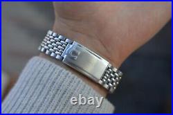1968 Omega Seamaster Automatic Beads Of Rice Bracelet 166.010 Rare Watch