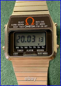 1978'S RARE OMEGA Memomaster LCD Digital Watch vintage