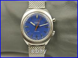 60's vintage watch mens Omega Chronostop ref. 145.009 cal. 865 blue dial RARE