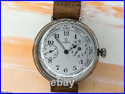 Awesome and Ultra Rare 1939 Omega Dual Time World Time Large Vintage Wristwatch