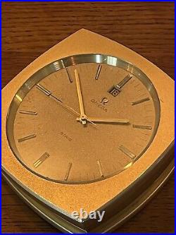 Beautiful Rare Vintage Omega Desk Timepiece Manual Wind 8 Day Movement With Date