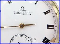 C1913 Rare Australian Country Retailer S Weisser Korumburra Omega Pocket Watch