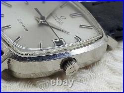 Elegant Omega Genev Automatic Cal. 1012 Mens Wrist Watch Date Vintage Rare Ss