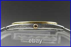 Exc+5 Rare! Vintage Omega Seamaster 1432 Date Gold Dial Quartz Men's Watch