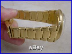 Extremely RARE 1970s Omega Dynamic 18K Solid Gold Case & Bracelet
