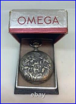 Extremely Rare Vintage Omega Pocket Watch Box Bronze Lable From 1938