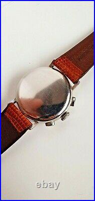 Extremely rare Tissot Omega 33.3 Lemania vintage chronograph bitonal dial