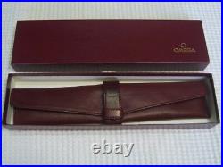 Extremely rare Vintage Omega Burgundy Leather BOX Inner & Outer 6824