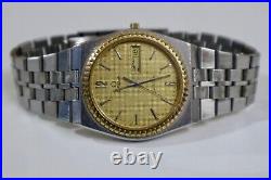Extremely rare Vintage Omega Seamaster 1437 Quartz Gold Bezel Watch DL 396.1014