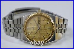 Extremely rare Vintage Omega Seamaster 1437 Quartz Gold Bezel Watch DL 396.1014