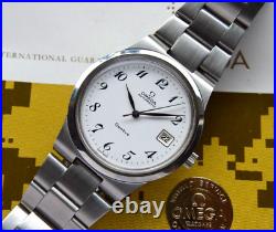 Fullset Omega Geneve Automatic Steel Bracelet White Dial 18/7/1981 Rare