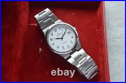 Fullset Omega Geneve Automatic Steel Bracelet White Dial 18/7/1981 Rare