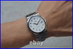 Fullset Omega Geneve Automatic Steel Bracelet White Dial 18/7/1981 Rare