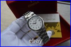 Fullset Omega Geneve Automatic Steel Bracelet White Dial 18/7/1981 Rare