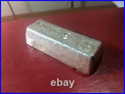 M & B Mining Omega 3 Troy Ounces 999+ Fine Silver Bar Rare Vintage Poured Ingot