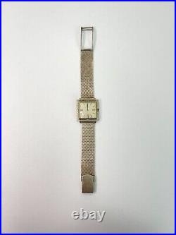 Men's Omega Watch, Vintage 14kt White Gold 1960s Wrist Watch, Rare Collectible