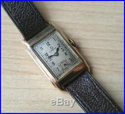 Men's Rare Vintage. 375 9ct Gold Manual Winding Omega Wrist Watch