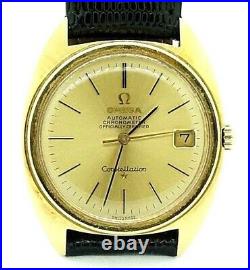 Men's Vintage 18k Gold Rare Omega Constellation Date 168.009 Cal. 564 24J #20901
