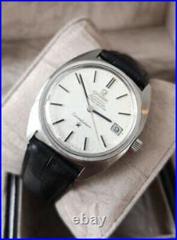 Men's Vintage Wristwatch Omega Constellation Rare Linen Dial S/S Automatic 1970