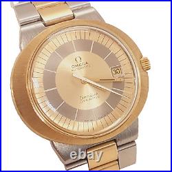 NOS Rare OMEGA Geneve Dynamic Automatic 18K Solid Gold/SS Vintage Men's Watch