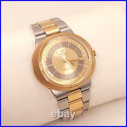 NOS Rare OMEGA Geneve Dynamic Automatic 18K Solid Gold/SS Vintage Men's Watch