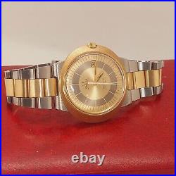 NOS Rare OMEGA Geneve Dynamic Automatic 18K Solid Gold/SS Vintage Men's Watch