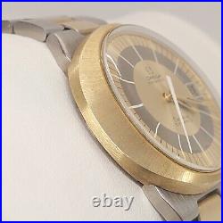 NOS Rare OMEGA Geneve Dynamic Automatic 18K Solid Gold/SS Vintage Men's Watch