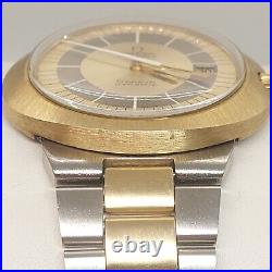 NOS Rare OMEGA Geneve Dynamic Automatic 18K Solid Gold/SS Vintage Men's Watch