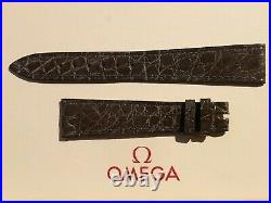 NOS Vintage Omega 16mm Grey Crocodile Strap VERY RARE