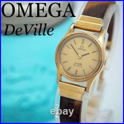 New Battery OMEGA DeVille Tortoiseshell Gold Ladies Vintage Watch Rare