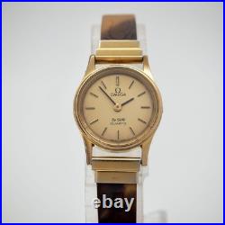 New Battery OMEGA DeVille Tortoiseshell Gold Ladies Vintage Watch Rare