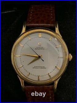 OMEGA 18K YG Vintage c. 1950 Watch withRare Bumper Movement -$12K APR Value with CoA