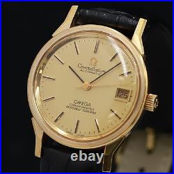 OMEGA CONSTELLATION 2022/9OH Vintage Men's Wristwatch Gold Dial Switze Auth/2182