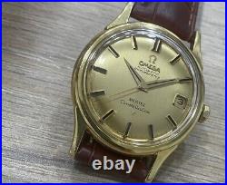 OMEGA CONSTELLATION MEISTER 34.5mm 18k SOLID GOLD AUTOMATIC VINTAGE RARE WATCH