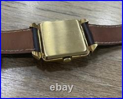 OMEGA Carré Ref. 3903 AUTOMATIC 32.5 mm 18k SOLID GOLD VINTAGE RARE WATCH