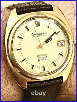 OMEGA Constellation Electronic f300Hz Gold-Plated RARE VINTAGE Collectors'