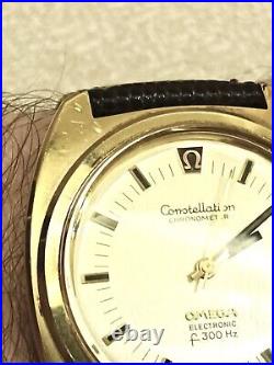 OMEGA Constellation Electronic f300Hz Gold-Plated RARE VINTAGE Collectors'