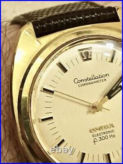 OMEGA Constellation Electronic f300Hz Gold-Plated RARE VINTAGE Collectors'